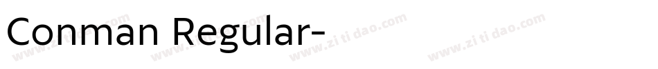 Conman Regular字体转换